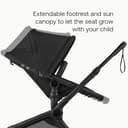 Bugaboo Fox 5 Renew All-Terrain Stroller, 2-in-1 Baby Pushchair, Full Suspension, Easy Fold, Extendable Toddler Seat, One-Handed Manoeuvrability, Black Chassis and Heritage Black Canopy - 4