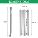 WELL GRILL Flavorizer - Set di 4 barre e tubi bruciatori per Napoleon Legend LEX 485 605 730 Series, Mirage, Prestige 500, Rogue 365, in acciaio inox, per barbecue a gas - 2