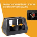 Ferplast Hundebox Auto, Atlas CAR 80 Scenic, extra Belüftung, Ablagefach, Doppelte Schiebeöffnung mit Sicherheitshaken, Abtropfmatte L 82 x W 51 x H 61 cm – Max 20 kg - 6
