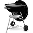 Weber Compact Kettle BBQ a carbone, sup. cottura Ø 47 cm, barbecue con coperchio e caldaia smaltati in porcellana, supporto a tre gambe e ruote, sup. cottura cromata - Nero (1221004) - 4