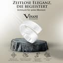 Vinani Damenring aus 925 Sterling Silber – Massiver, gebürsteter verstellbarer Bandring, nickelfrei & antiallergisch, handgefertigter eleganter Silberring im modernen, zeitlosen Design, 2RSS-64 - 2