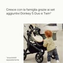 Bugaboo Donkey 5 Mono, Convertibile in un Passeggino Doppio Affiancato, Design Migliorato, Seduta Reversibile, Guida a una Mano e Archiviazione Espandibile, Graphite/Stormy Blue - 3