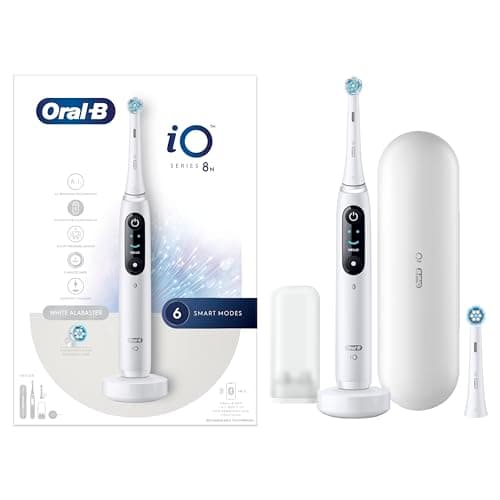 Oral-B Spazzolino Elettrico Ricaricabile iO 8N Bianco, 2 Testine Di Ricambio, 1 Custodia Da Viaggio. 1 Spazzolino