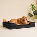 EHEYCIGA Orthopädisches Hundebett Grosse Hunde, 112x81cm, Memory Foam Hundekorb XL, Waschbar Hundesofa Wasserdicht rutschfest, Hundecouch mit Hohem Rand, Schwarz - 8