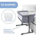 Chicco Next2Me Essential Culla Neonato Fianco Letto, Culla Co-Sleeping, Compatibile con Diversi Letti, Altezza Regolabile, Buona Circolazione dell'Aria, Materasso e Borsa inclusi, 0-6 Mesi, Grigio - 5