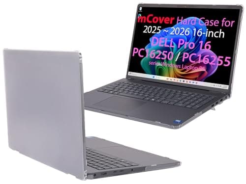 mCover Case ONLY Compatible for 2025-2026 16" Dell Pro 16 PC16250 / PC16255 Series Windows Laptop PC (NOT Fitting Any Other Dell Models)- Clear