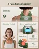 MassagegeräT, 4D NackenmassagegeräT mit Wärme, Heizendes Nacken, 3 Massageeinstellungen & 2 Heizstufen, Tiefengewebemassage für Nacken und Schultern, Wiederaufladbarer, Bionisches Massager für Eltern - 2