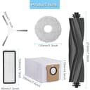 EATBALE Accessories Kit for Dreame L20 Ultra Robot Vacuum Cleaner (1 Main Brush 6 Side Brush 4 HEPA Filters 4 Mop Cloth Pads 4 Dust Bags 1 Cleaning brush 1 Cleaning Rag) Replacement Parts (19Pcs) - 6