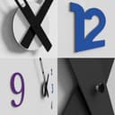 Giallobus - Reloj Typos - Typos - Madera de MDF - Float ⌀ 60/80/110cm - 02 - Lavender - Reloj de Pared Moderno - Números Adhesivos 3D - Diámetro Variable 60/80/100cm - 5