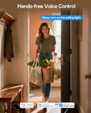 YUNLONG Smart Lampadario con Ventilatore da Soffitto, WiFi Plafoniera con Ventilatore Compatibile con Alexa Google Home, Lampada con Ventola Techo per Camera da letto, Cucina, Bianco - 2