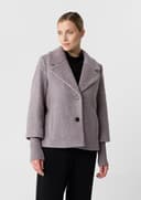 Comma Boucléjacke mit Rippbündchen und Reverskragen - 3