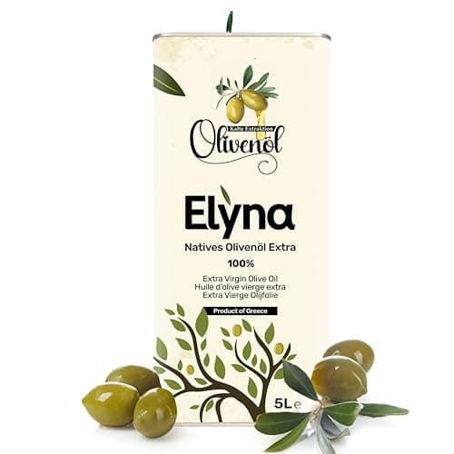 Extra Virgin Olive Oil – Cold Pressed & 100% Natural – Premium Greek Olive Oil, First Grade (5 Litres)