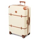 Bric's Bellagio 3.0 Spinner Trunk – Luxus-Hartschalengepäck mit großen Rädern, Teleskopgriff, Lederdetails – erweiterbarer Rollkoffer, cremefarben, 76cm Spinner, Bellagio 3.0 - 1