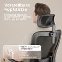 LUTIVO Alpha Bürostuhl ergonomisch [ORIGINAL] Schreibtischstuhl ergonomisch mit 11 Komfort-Einstellungen | Gaming Stuhl & Drehstuhl für Zuhause & Bürobedarf | Bürosessel und Chefsessel bis 150kg - 3