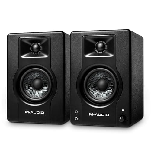 M-AUDIO BX3 - Casse Attive Monitor da Studio per PC Amplificate 3.5" da Scrivania per Gaming, Produzione Musicale, Streaming e Podcast, Coppia