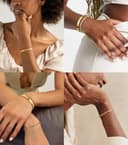 T TAKONE Tennisarmband Damen Set – 2PCS Glitzer Bracelet Aus Edelstahl Mit Cubic Zirkonia, 18cm Lang, Elegantes Geschenk für Frauen (Gold) - 7