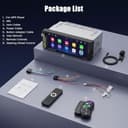 Single Din Car Stereo with Wireless Apple Carplay Android Auto, 6.9" IPS Touchscreen Car Stereo with 4-Channel RCA Bluetooth 5.2 Mirror Link Backup Camera GPS Navigation 2 USB Fast Charge FM AM EQ SWC - 7