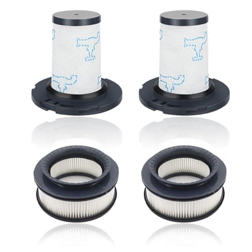 Wiederverwendbare Staubsauger Filter kompatibel für Rowenta X-Force Flex 11.60 12.60 14.60 15.60,Ersatzteile Zubehör Filter,2 Pre-Motor Filter + 2 Post Motor Filter,Ersetzt ZR009007,ZR009008.