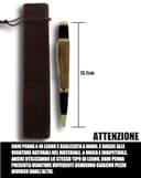LN Roma Penna Roller e a Sfera, Refill Inchiostro Nero, Artigianale, Professionale, Fatta a Mano, Elegante, Confezione Regalo (Oro-Legno Ulivo) - 2