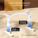 FLEXISPOT E1 PRO Tavolo Regolabile in Altezza a 2 Motori con Memoria Intelligente, Standing Desk Elettrico Motorizzato - 5