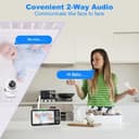 HelloBaby Monitor de Bebé con Cámara y Visión Nocturna, Pantalla de 5 Pulgadas con Batería de 30 Horas, Monitor de Video para Bebé Sin WiFi, Conversación Bidireccional, Temperatura, 8 Canciones - 6