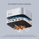 SATECHI Mac mini M4 Hub & Stand mit NVMe SSD Gehäuse, Aluminium Dock mit 2X USB-A bis 10 Gbit/s, 1x USB-A 480 Mbit/s, SD-Kartenleser und optimierter Belüftung für Mac mini M4 & M4 Pro – Silber - 5