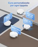ECOVACS DEEBOT T80 OMNI Robot Aspirapolvere Lavapavimenti, 18.000 Pa, Spazzola OZMO ROLLER, ZeroTangle 3.0, Lavaggio Mocio con Acqua Calda a 40-75 °C, Asciugatura ad Aria Calda, Bianco - 7
