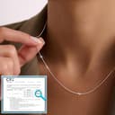 CASSIECA Cadena De 925 Plata Mujer Collar 0.9mm Collar Cadena Serpiente Collar Plata Mujer Joyas De Mujer 46cm - 4