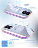 Estación de Carga para PS Portal y Controlador PS5, Cargador portátil con Efecto de luz RGB 14 para PS Portal Remote Player - 6