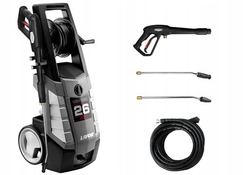 LAVOR Hochdruckreiniger Vertigo 26 PRO 170 BAR, Induktionsmotor 2600 W, Messingpumpe, 540 l/h Zubehörset, Wasserentnahmefunktion, ASS System, Schlauchtrommel, perfekte Reinigung für Auto und Terrasse