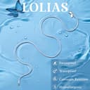 LOLIAS Collar Plata Ley 925 para Mujer y Hombre, Collar Serpiente 1,5 MM Gargantilla Cadena Plata Larga 40CM - 6