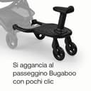 Bugaboo Pedana con Ruote Comfort+ con Sedile Rimovibile – Pedana da passeggio per bambini piccoli con opzione da seduto o in piedi, compatibile con tutti i passeggini Bugaboo - 4