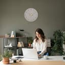 Warminn MDF Holz Wanduhr Ohne TickgeräUsche Lautlos Modern 30cm Quarz Groß Batterie Betriebene Wanduhr Einfach zu Lesen für Zimmer Zuhause KüChe Schlafzimmer BüRo Schule (Grau) - 6