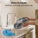 Pet Prime 6-Cell Automatic Cat Feeder with 2 Ice Packs Timed Wet/Dry Food Dispenser for Dog Rechargeable Pet Food Bowl with Timer (White-Auto Feeder with 2 Ice Packs) - 7