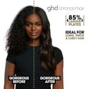 ghd Chronos Max - Wide Plate Hair Straighteners, 3X Faster Hair Styling in One Stroke for 90% More Shine, 2.5X Less Frizz Lasting 24hr, No Extreme Heat Damage, Ideal for Thick & Curly Hair, UK - Black - 2