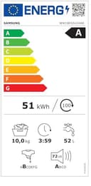 Samsung WW1BFG5U34AEEG Waschmaschine, 10 kg, EEK: A, AI Energy Mode, AI Ecobubble, SuperSpeed 39 Min., Hygiene-Dampfprogramm, WiFi, Weiß - 15