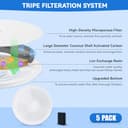 Confezione da 5 filtri di ricambio per fontanella per gatti + 5 filtri in spugna, compatibili con la fontanella per gatti wireless Petkit Eversweet Solo SE/Solo 2/3 Pro/3/2s - 2