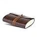 Tivoli Small Recycled Leather Journal / Notebook, Handmade Classic Italian Style, Including Special Box (9x13 cm) Brown - 3