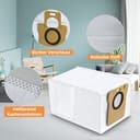 12 Stück Staubbeutel Zubehör für Dreame L10s Ultra / L10 Ultra / L20 Ultra & Xiaomi X10+ / X20+ Saugroboter, Große Kapazität 2.5L beutel Ersatzteile - 5
