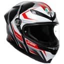 AGV K6 S Karve Premium Integralhelm Matt-Schwarz / Weiß / Rot S Carbon-Aramid Motorradhelm leicht mit Pinlock & Kommunikationsvorbereitung - 1