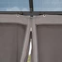 TOOLPORT Gartenpavillon 3x3 m Polycarbonat Dach ca. 6 mm - Hardtop Pavillon mit 4 Seitenteilen und Moskitonetzen in grau - 8