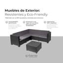 SP Berner - Set de Muebles de Jardín y Terraza Oasis Color Grafito - Tres Piezas - Sofá Canapé 3 y 2 Plazas y Mesa de Centro con Almacenaje - Fabricado en España con Plástico Reciclado - 8
