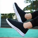 Generisch Scarpe sportive da uomo comode e traspiranti, alla moda, leggere, scarpe da ginnastica da uomo, bianco, 45 EU - 4