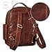 ROYALZ 'New Orleans' Zaino da Lavoro in Vera Pelle per Uomo e Donna | Grande Zaino per Laptop da 13-14 pollici | Perfetto per l'ufficio, la scuola e il tempo libero, Colore:Roma Cognac Marrone - 5
