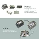 Babymoov Moov & Comfy 3-in-1 Travel Cot - Removable Newborn Insert, from Birth to The Age of 4, Easy Fold & Compact, 2 Mattresses Included, Bedside Crib & Play Pen Function - 7