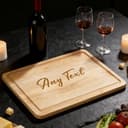 Personalised Chopping Board | Cheese Board | Oak Wooden Cutting Board - Wedding Gift Laser Engraved Housewarming Gift Anniversary Mothers Day Gift for Couples & Families(5- Initial Design) - 4