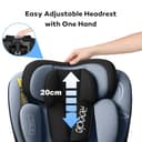 Reecle I-Size Silla de Coche Giratoria 360 con ISOFIX, 40-150cm (0~36kg), Aprox. 0-12 años (I-Size, Negro(R129)) - 4