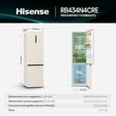 Hisense RB434N4CRE Frigorifero Combinato, Total No Frost, Colore Beige, Eco mode, 200x60cm, Classe E, 331 litri - 2