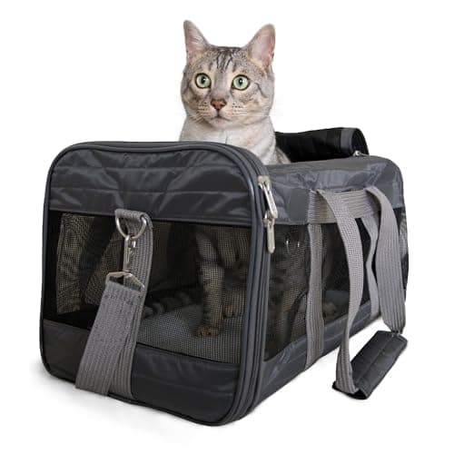 Sherpa Original Deluxe - Transportín de Viaje para Mascotas, Color Gris carbón, Grande