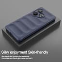 ESTH® Custodia Silicone Liquido per Realme GT 6T 5G/Realme GT Neo6/GT Neo6 SE con Protezione Anti-Germi e Fodera in Microfibra, Cover in Silicone a Antiurto 360°, Blu scuro - 2